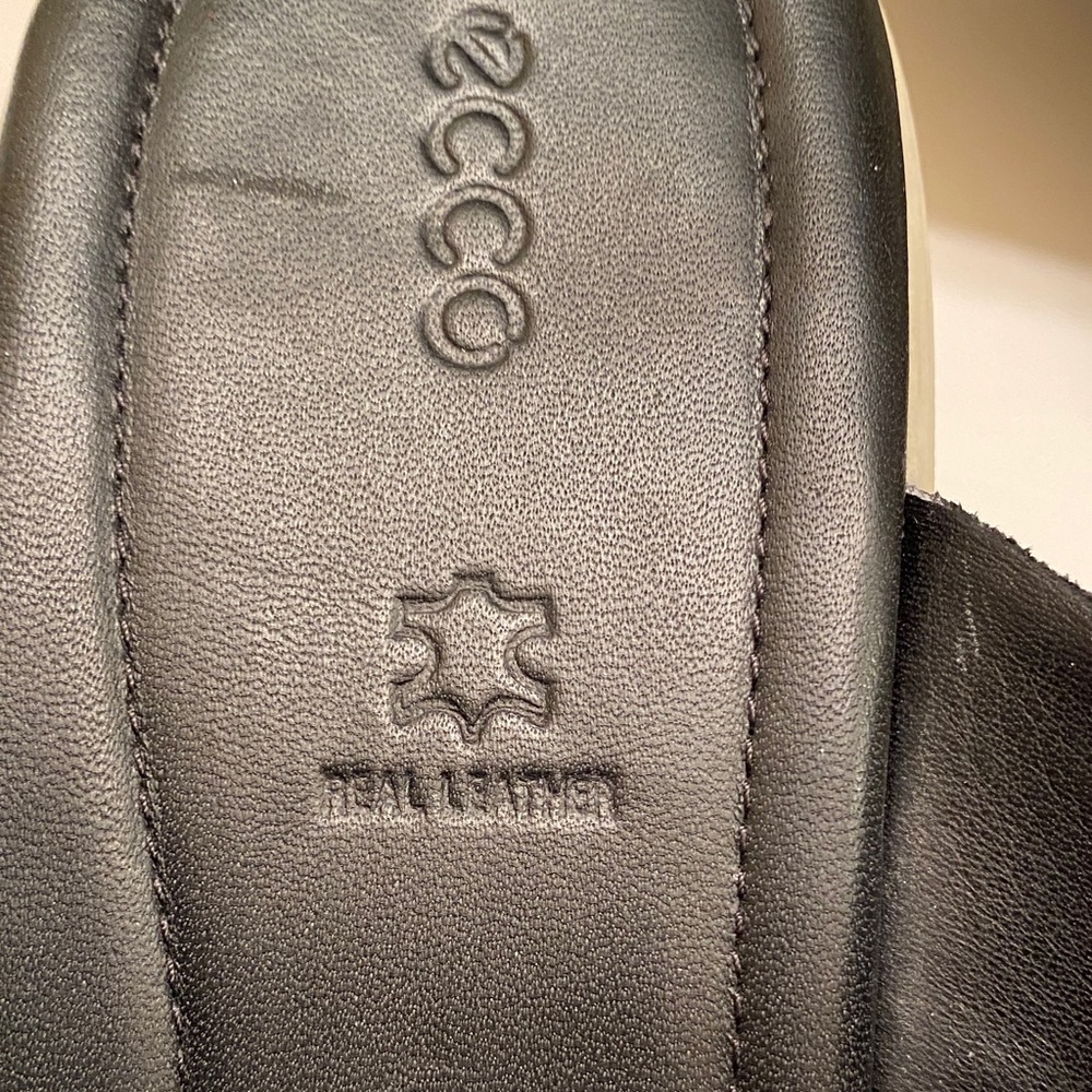 ECCO Felicia Women’s Black Leather Slide Sandals Size 40 - Picture 10 of 10